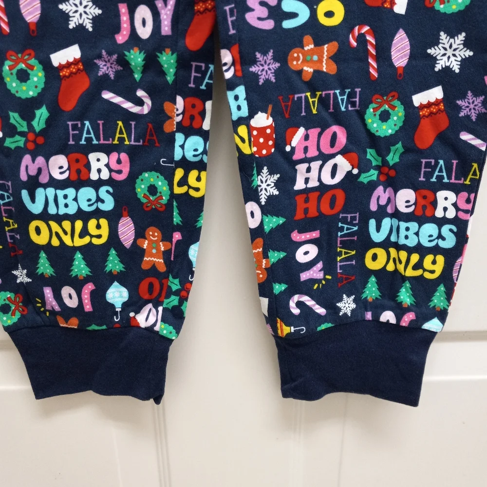 Macy's Mens Holiday Pajama Set Blue Medium Christmas Family PJs Matching - Picture 9 of 15